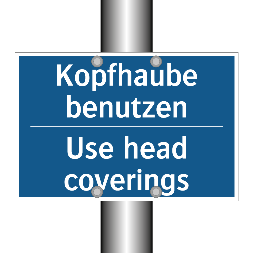 Kopfhaube benutzen - Use head coverings