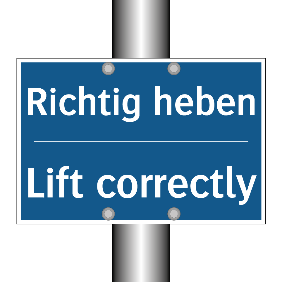 Richtig heben - Lift correctly