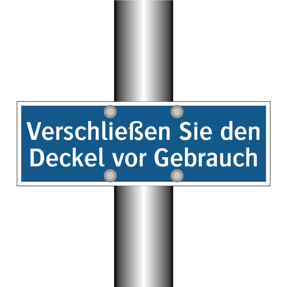 Verschließen Sie den Deckel vor Gebrauch
