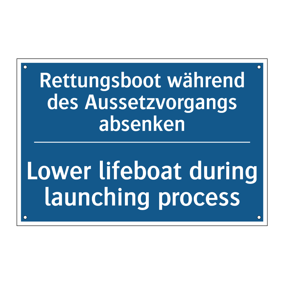 Rettungsboot während des Aussetzvorgangs /.../ - Lower lifeboat during launching /.../