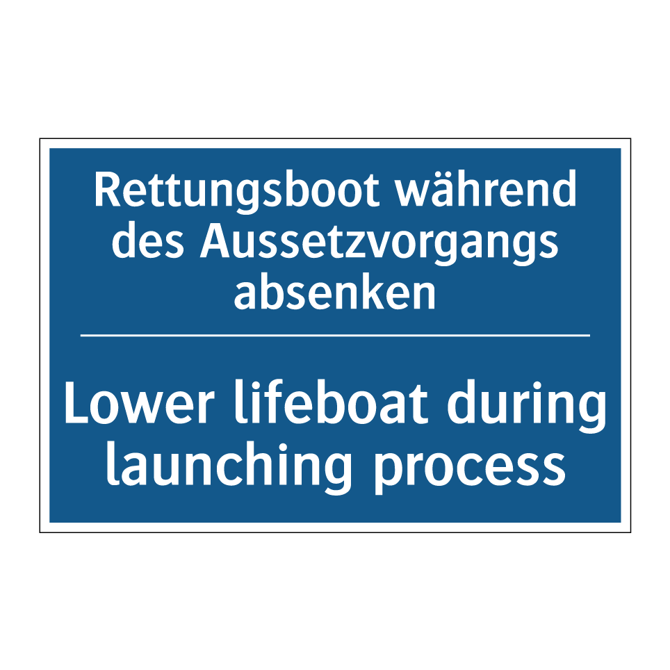 Rettungsboot während des Aussetzvorgangs /.../ - Lower lifeboat during launching /.../