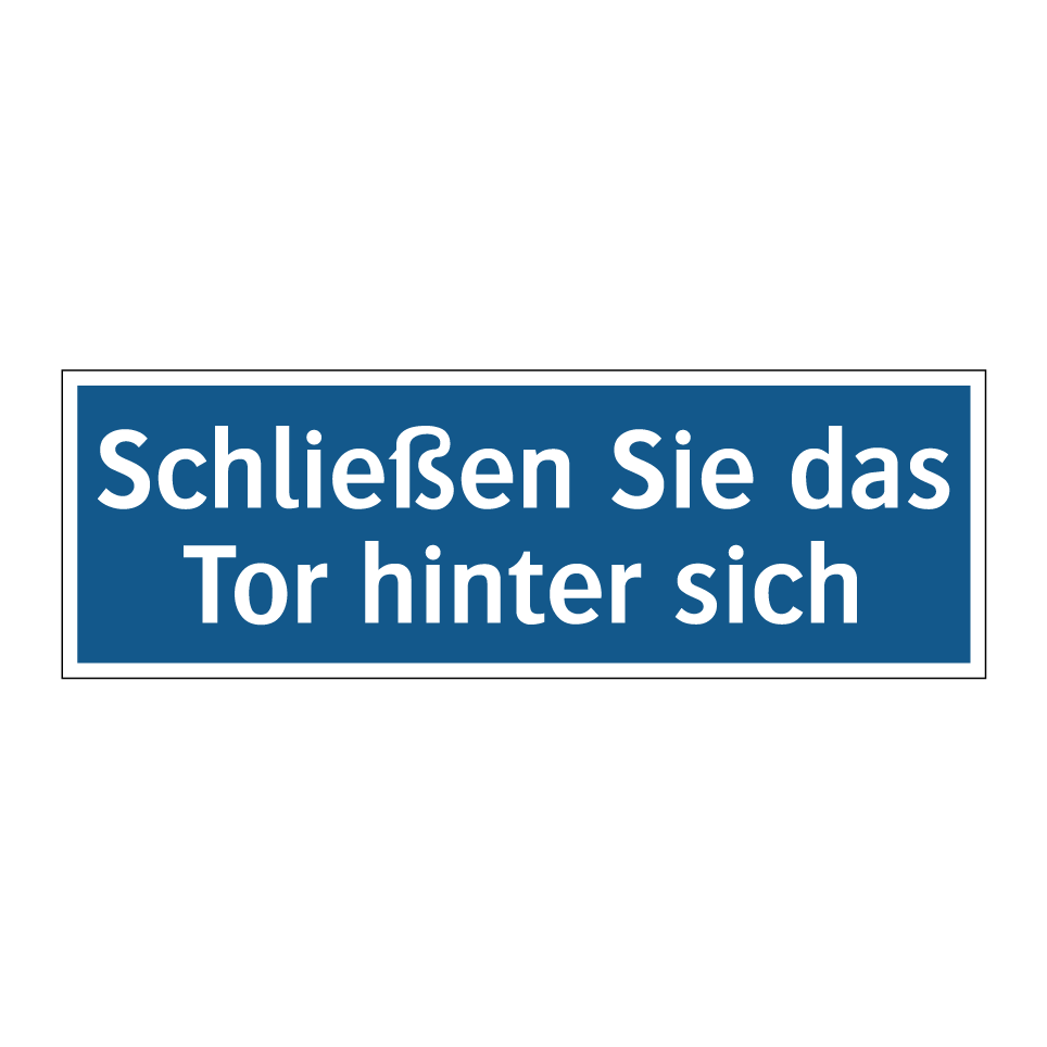 Schließen Sie das Tor hinter sich