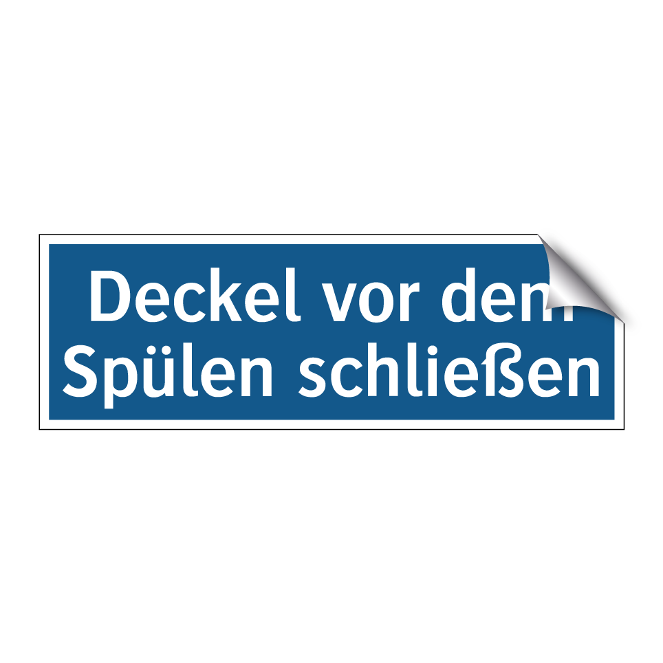 Deckel vor dem Spülen schließen
