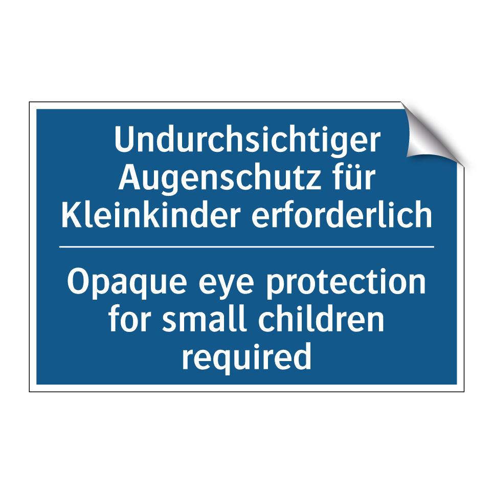 Undurchsichtiger Augenschutz für /.../ - Opaque eye protection for small /.../
