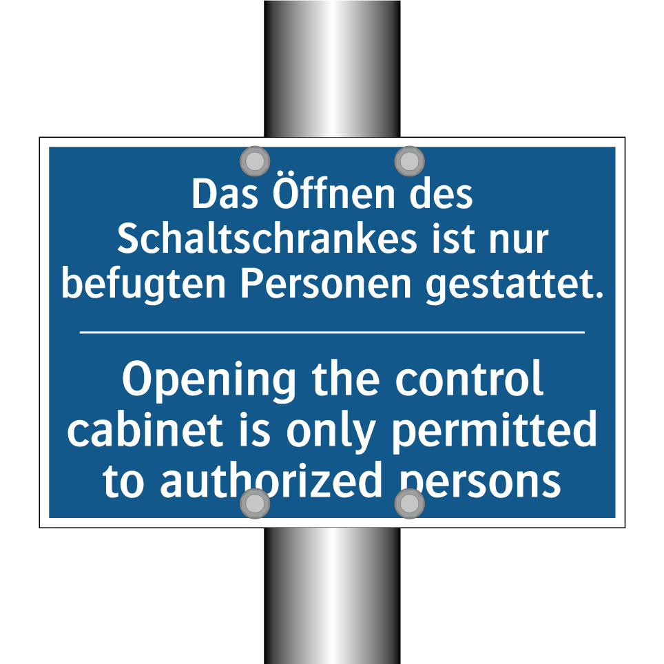 Das Öffnen des Schaltschrankes /.../ - Opening the control cabinet is /.../