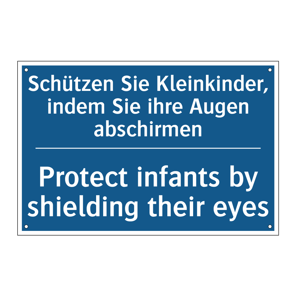 Schützen Sie Kleinkinder, indem /.../ - Protect infants by shielding their /.../