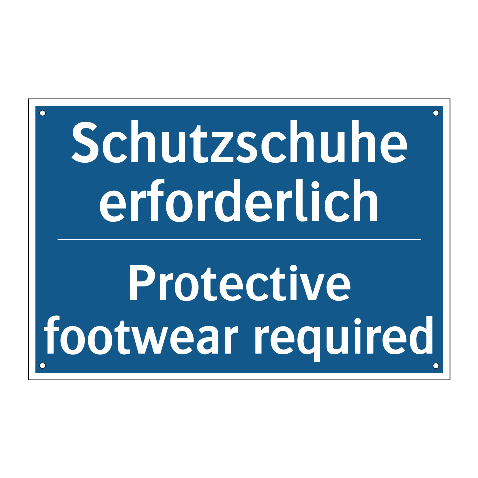 Schutzschuhe erforderlich - Protective footwear required