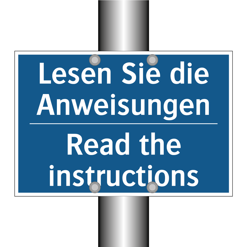 Lesen Sie die Anweisungen - Read the instructions