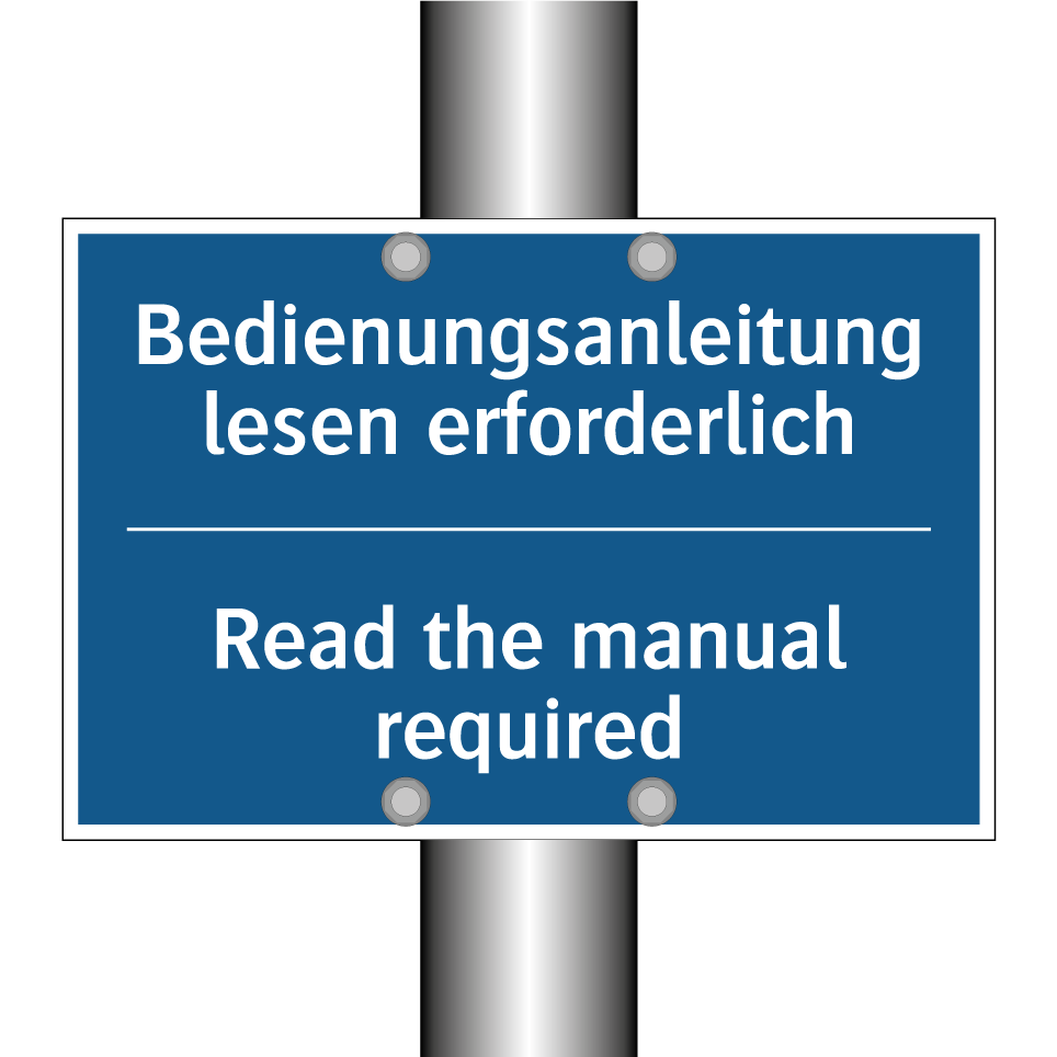 Bedienungsanleitung lesen erforderlich/.../ - Read the manual required