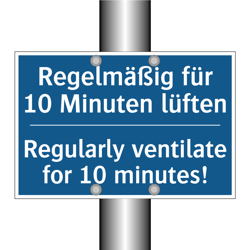 Regelmäßig für 10 Minuten lüften/.../ - Regularly ventilate for 10 minutes!/.../