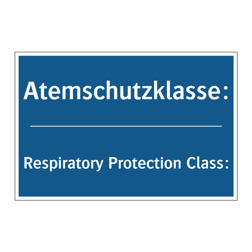 Atemschutzklasse: - Respiratory Protection Class: