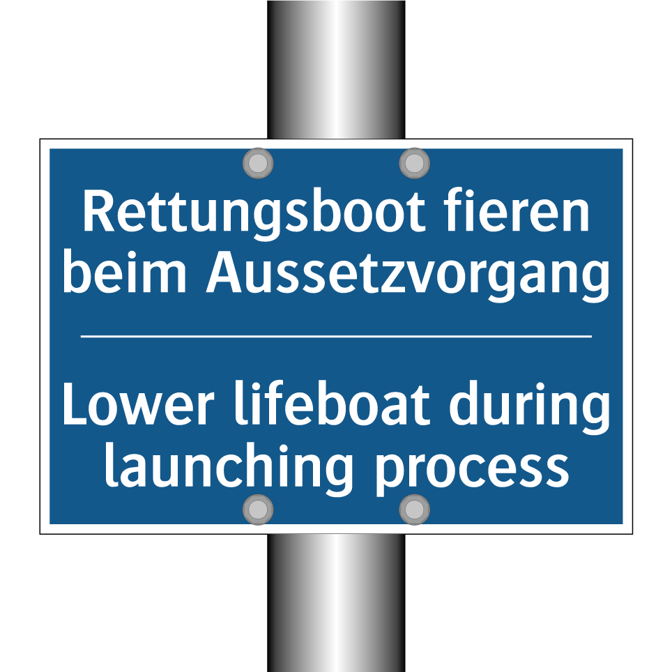 Rettungsboot fieren beim Aussetzvorgang/.../ - Lower lifeboat during launching /.../