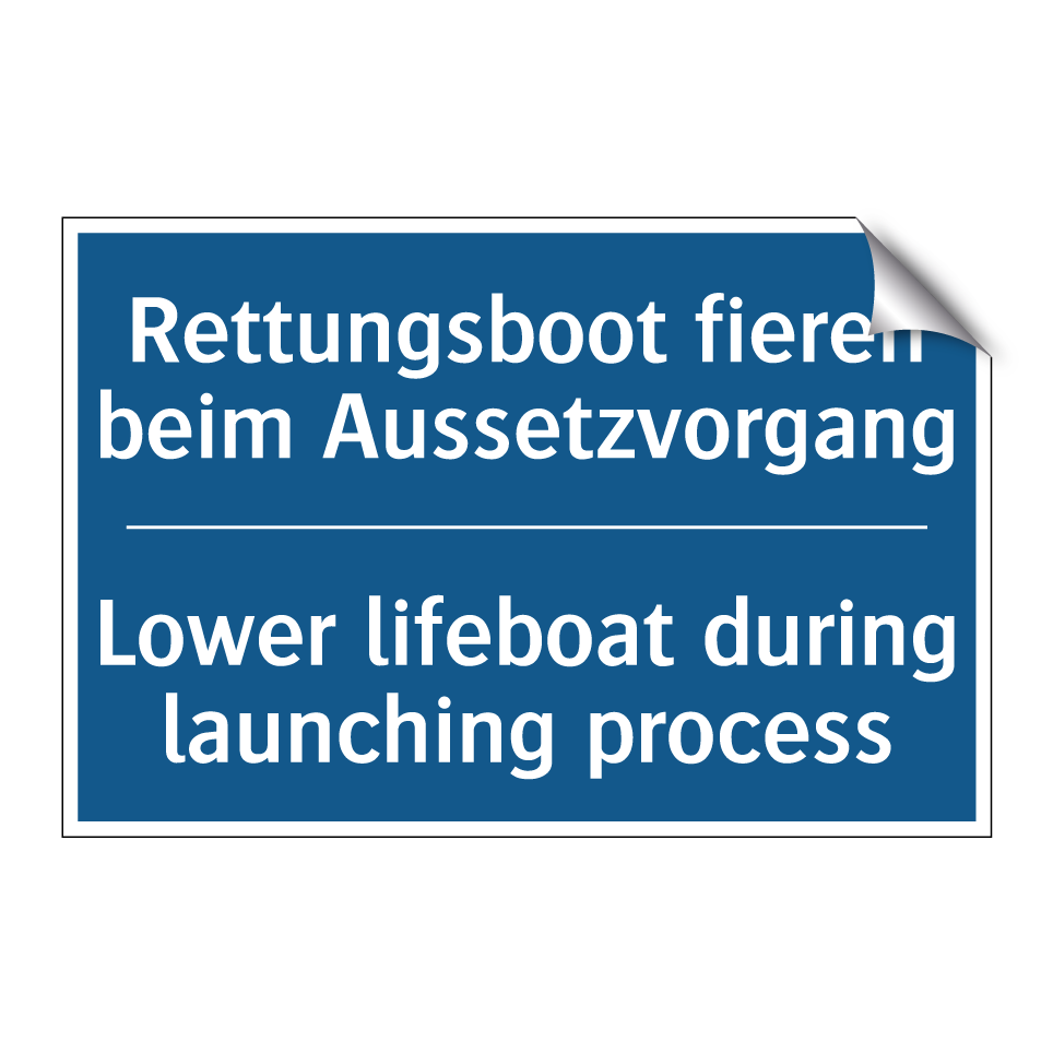 Rettungsboot fieren beim Aussetzvorgang/.../ - Lower lifeboat during launching /.../