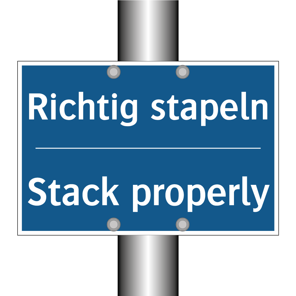 Richtig stapeln - Stack properly
