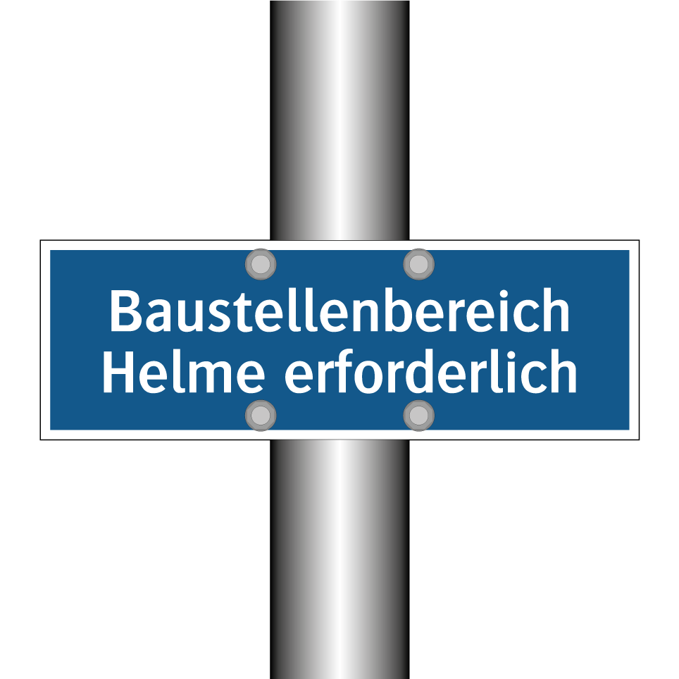 Baustellenbereich Helme erforderlich