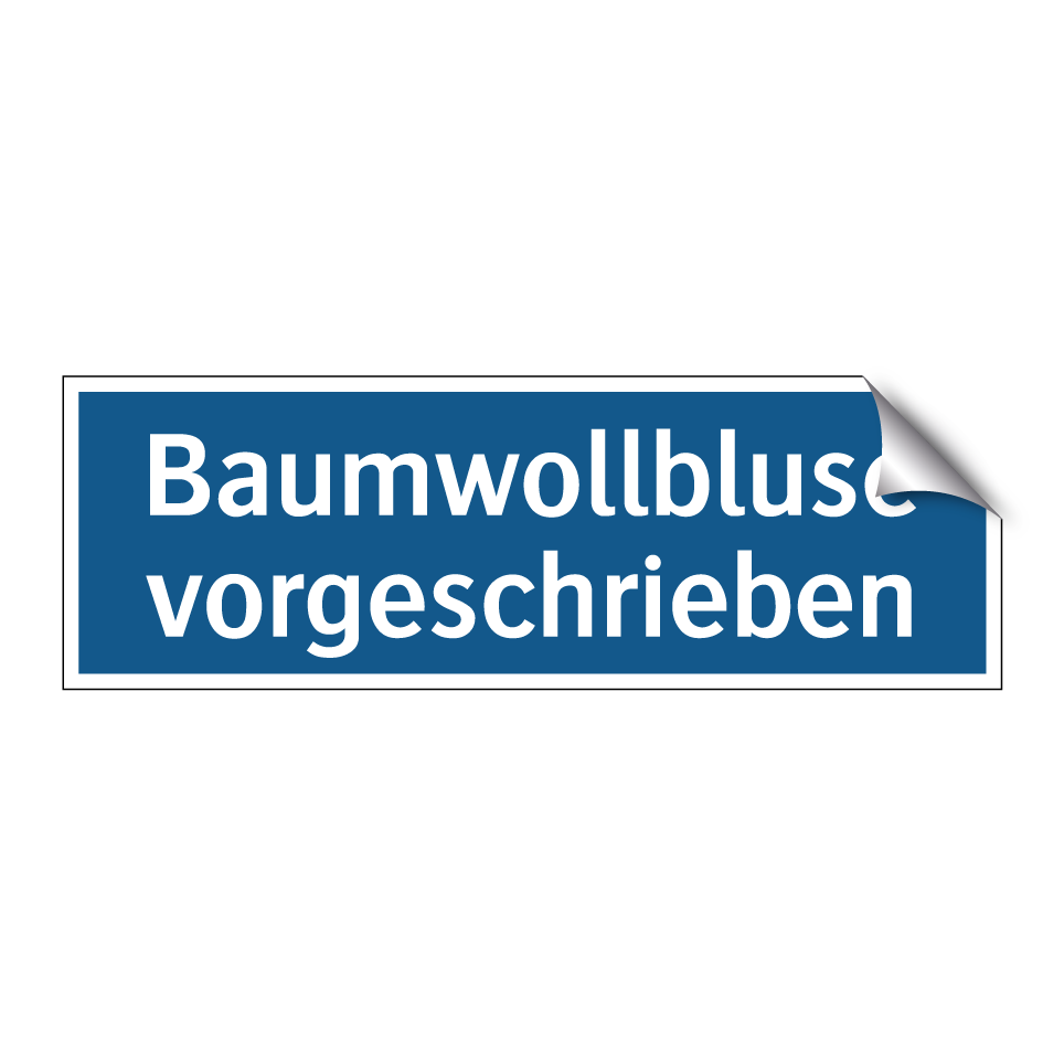 Baumwollbluse vorgeschrieben