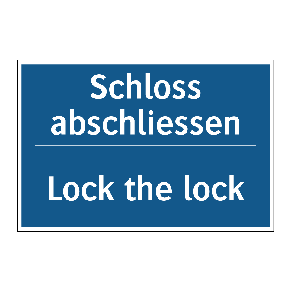 Schloss abschliessen - Lock the lock