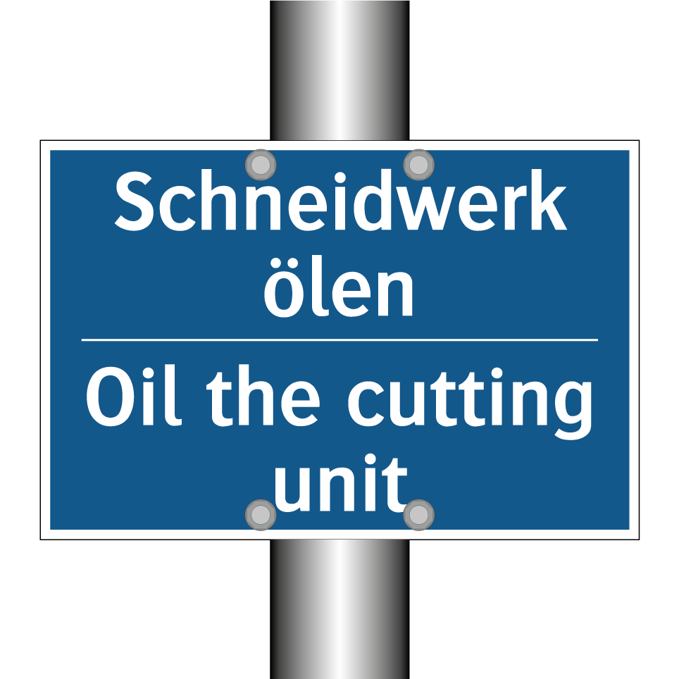 Schneidwerk ölen - Oil the cutting unit