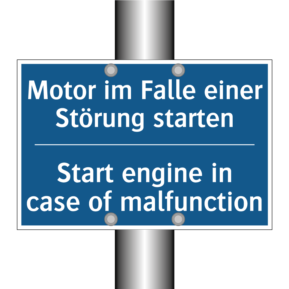 Motor im Falle einer Störung starten/.../ - Start engine in case of malfunction/.../