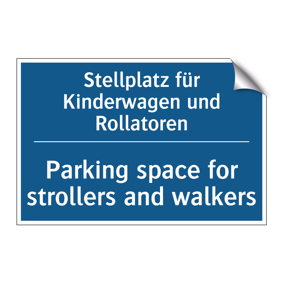 Stellplatz für Kinderwagen und /.../ - Parking space for strollers and /.../