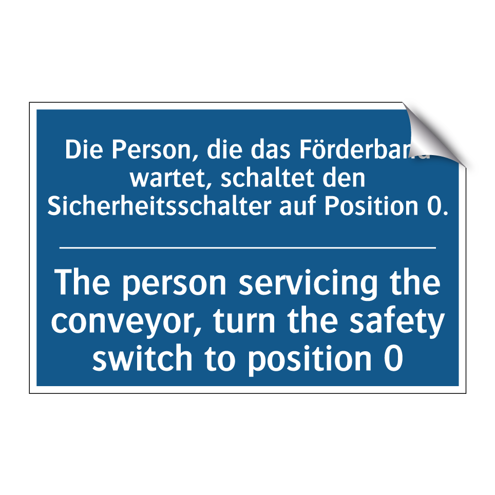 Die Person, die das Förderband /.../ - The person servicing the conveyor, /.../