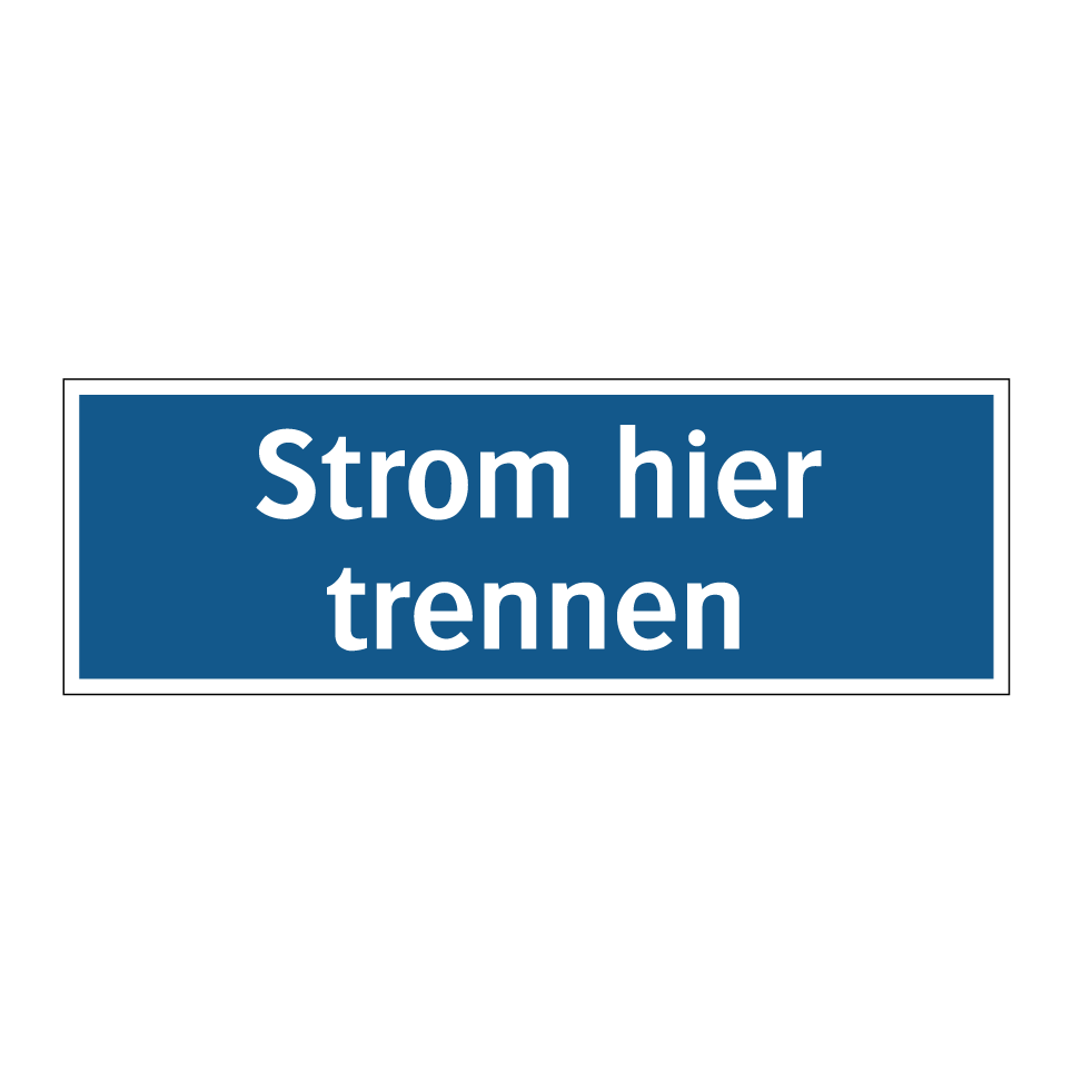 Strom hier trennen