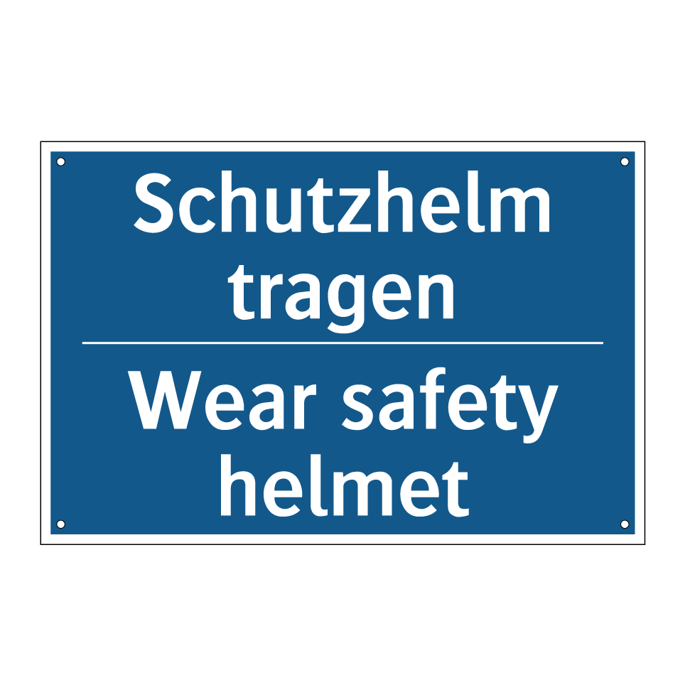 Schutzhelm tragen - Wear safety helmet
