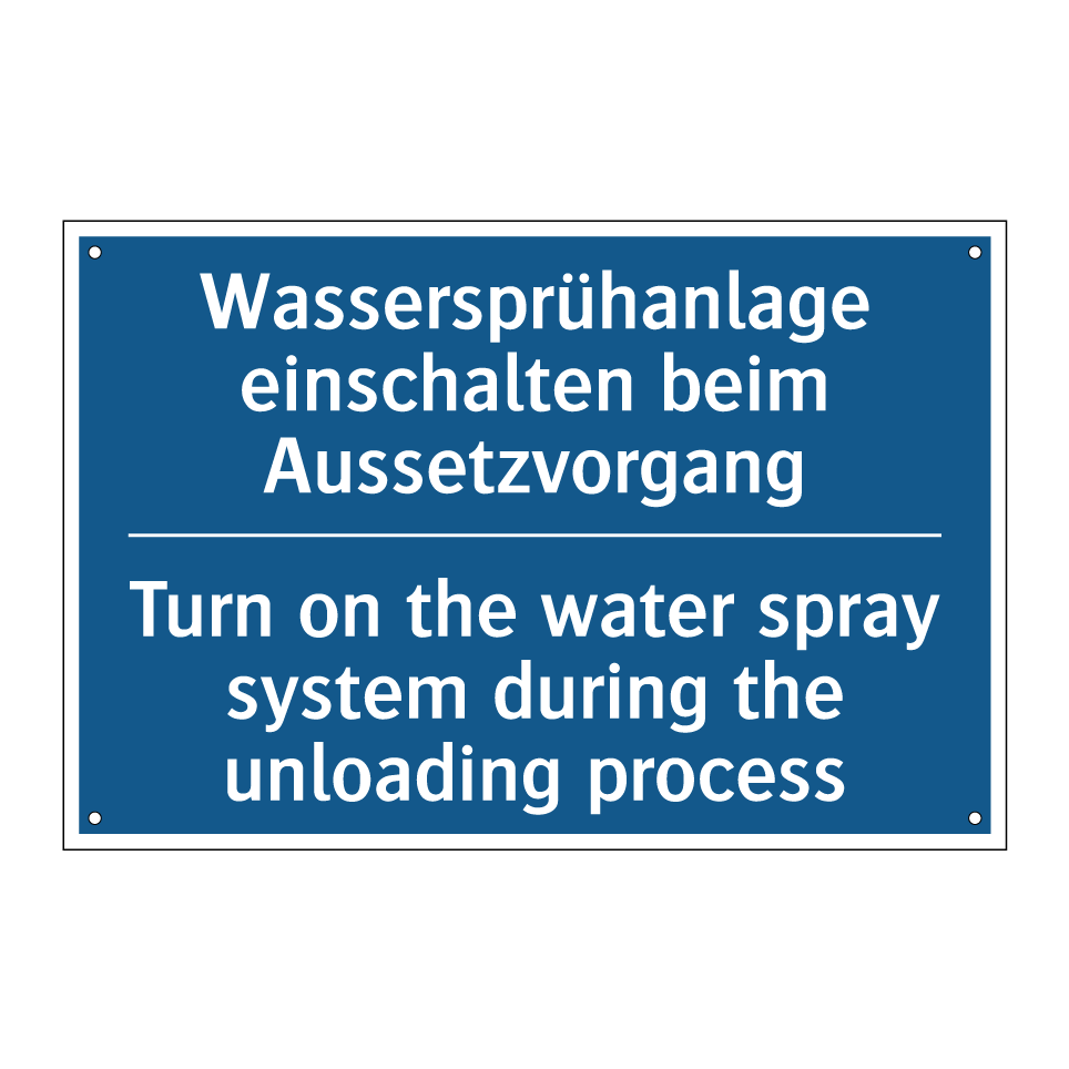 Wassersprühanlage einschalten /.../ - Turn on the water spray system /.../