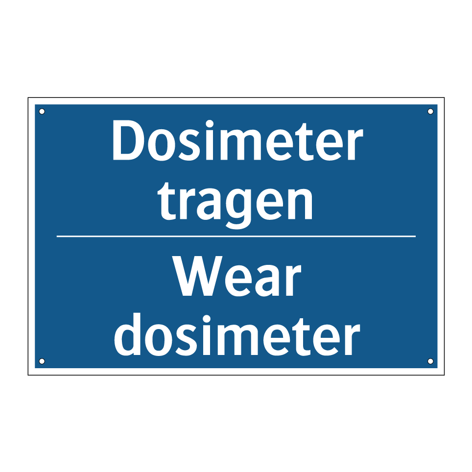 Dosimeter tragen - Wear dosimeter