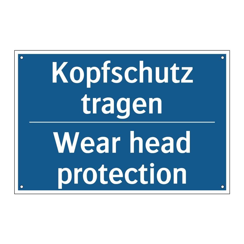 Kopfschutz tragen - Wear head protection