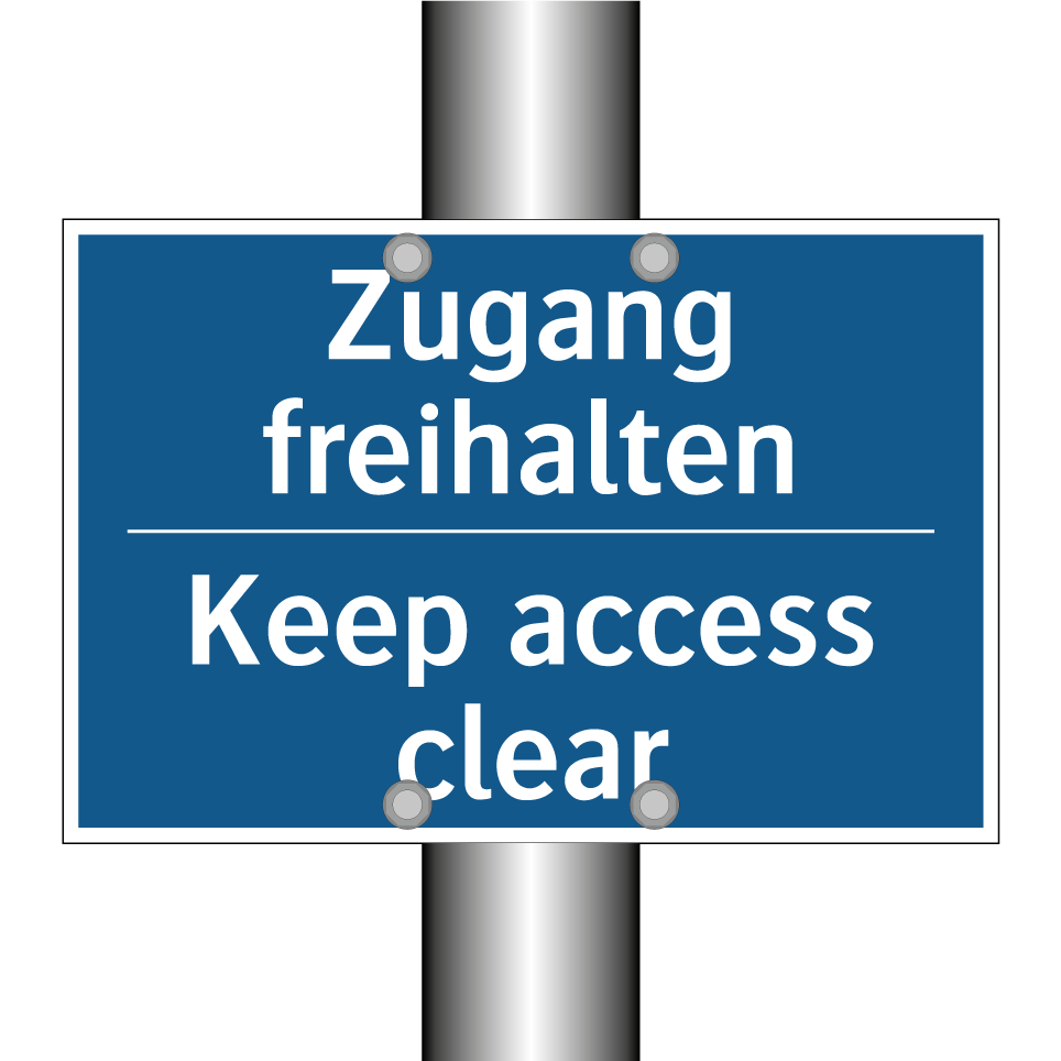 Zugang freihalten - Keep access clear