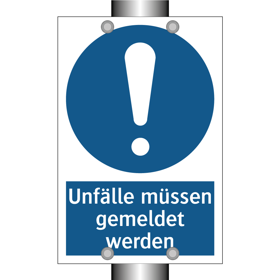 Unfälle müssen gemeldet werden