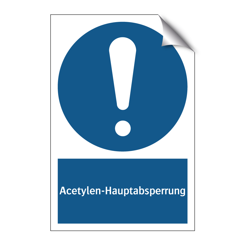 Acetylen-Hauptabsperrung