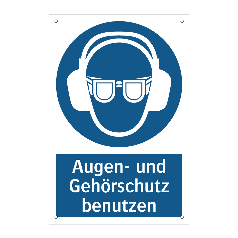 Augen- und Gehörschutz benutzen