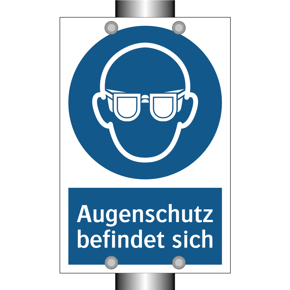 Augenschutz befindet sich