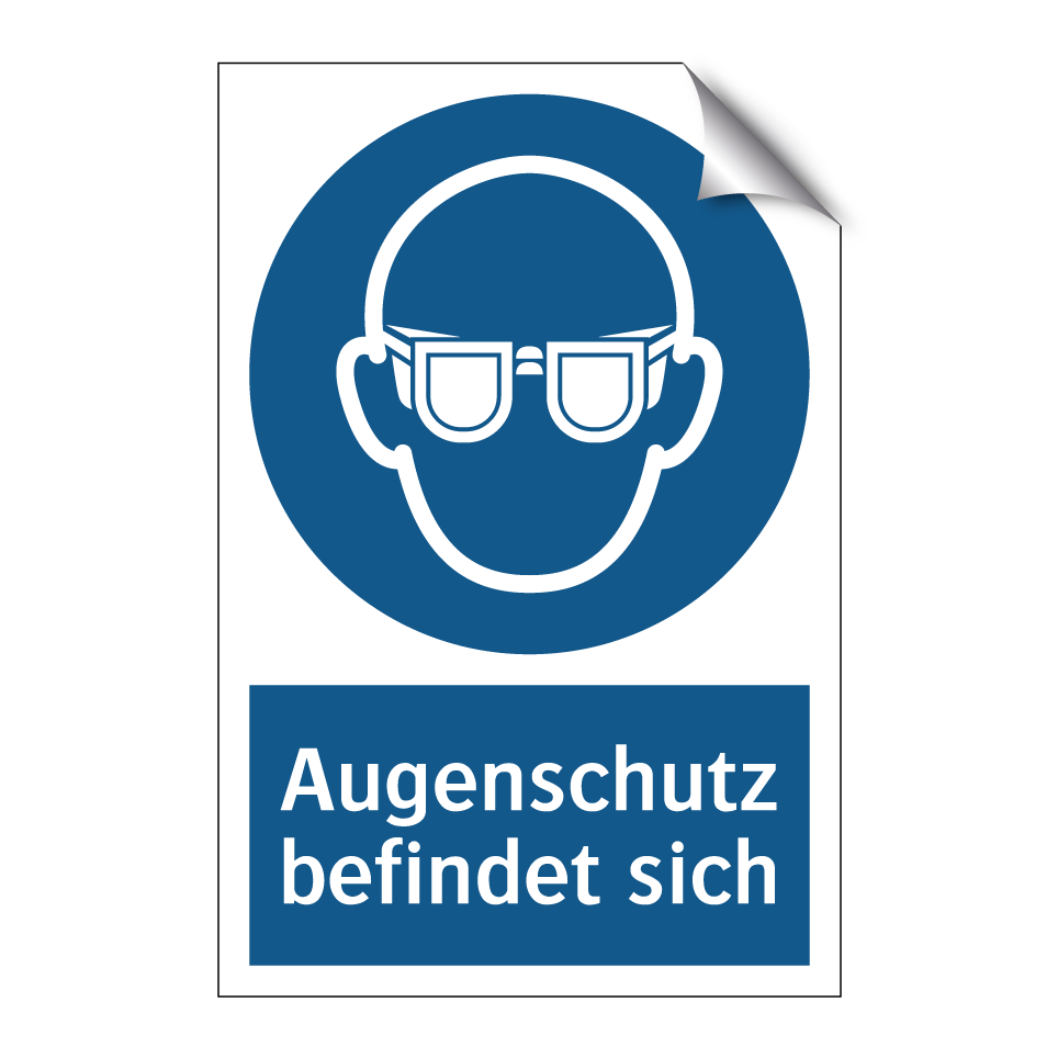 Augenschutz befindet sich