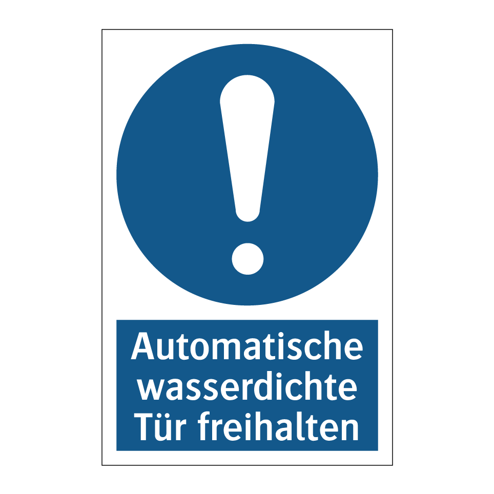 Automatische wasserdichte Tür freihalten