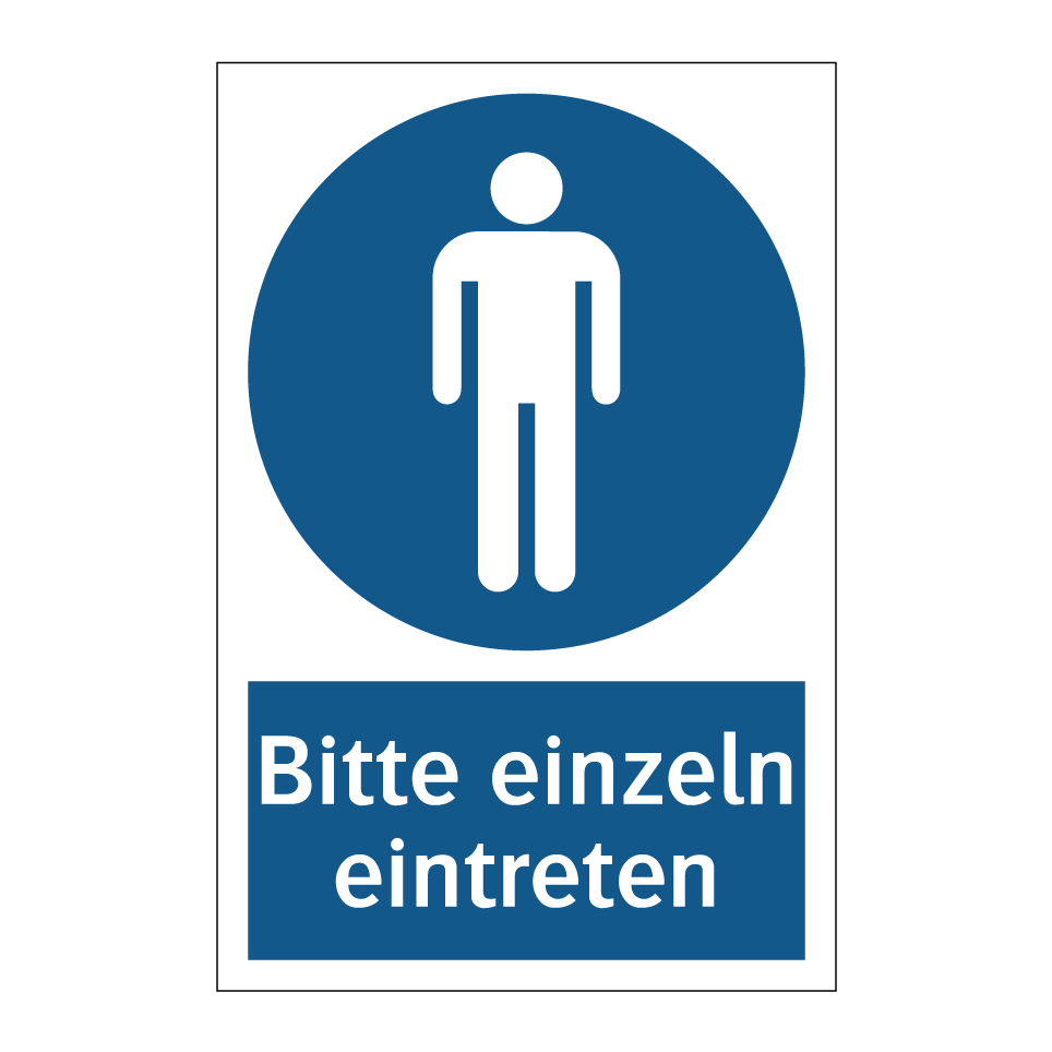 Bitte einzeln eintreten