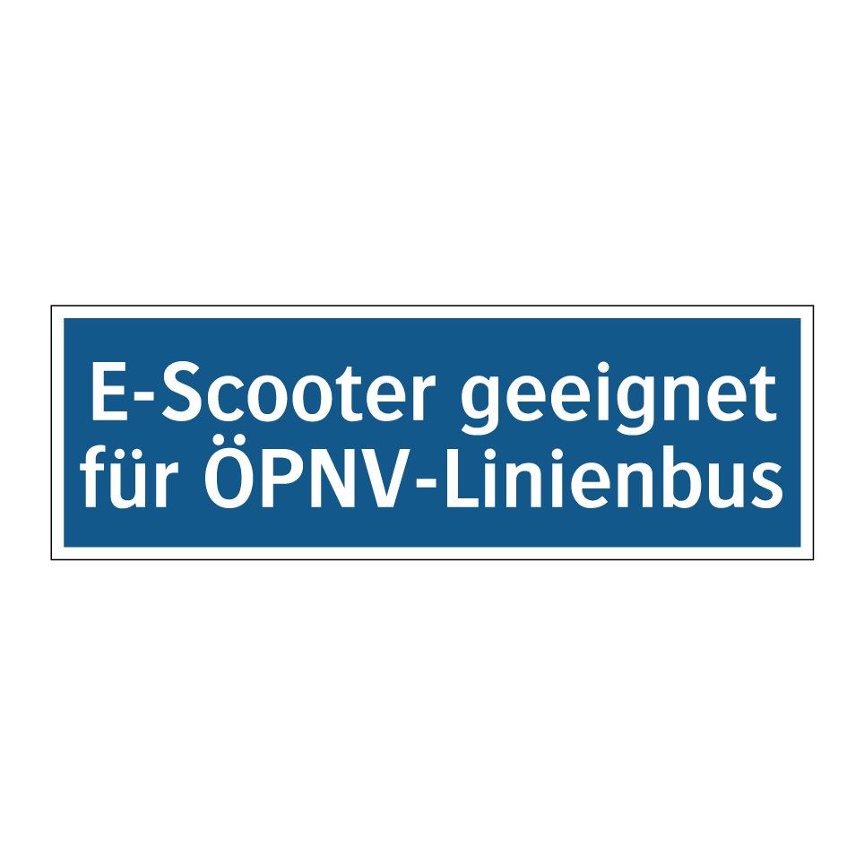 E-Scooter geeignet für ÖPNV-Linienbus