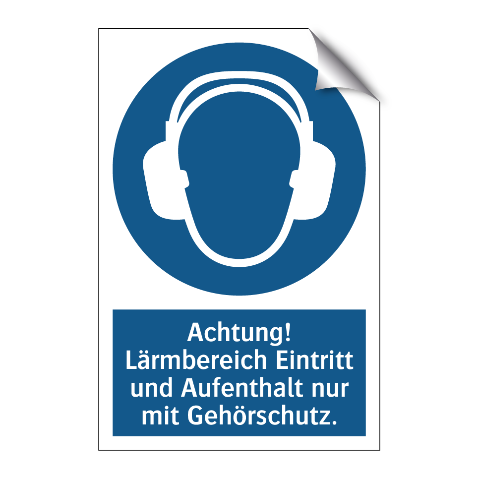 Achtung! Lärmbereich Eintritt und Aufenthalt nur mit Gehörschutz.