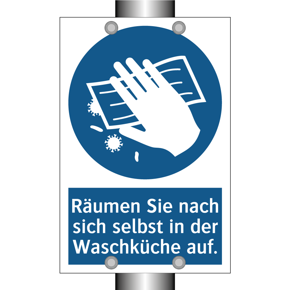 Räumen Sie nach sich selbst in der Waschküche auf.