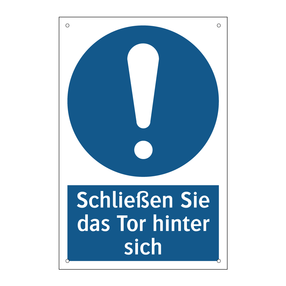 Schließen Sie das Tor hinter sich