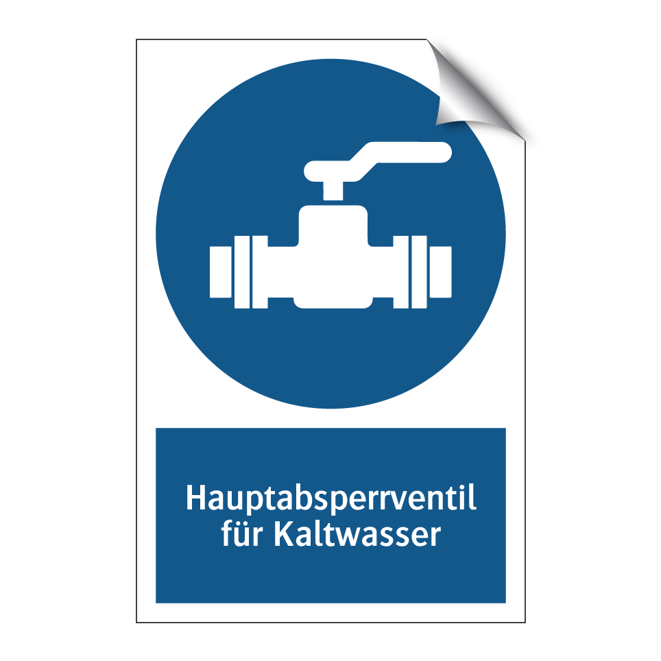 Hauptabsperrventil für Kaltwasser