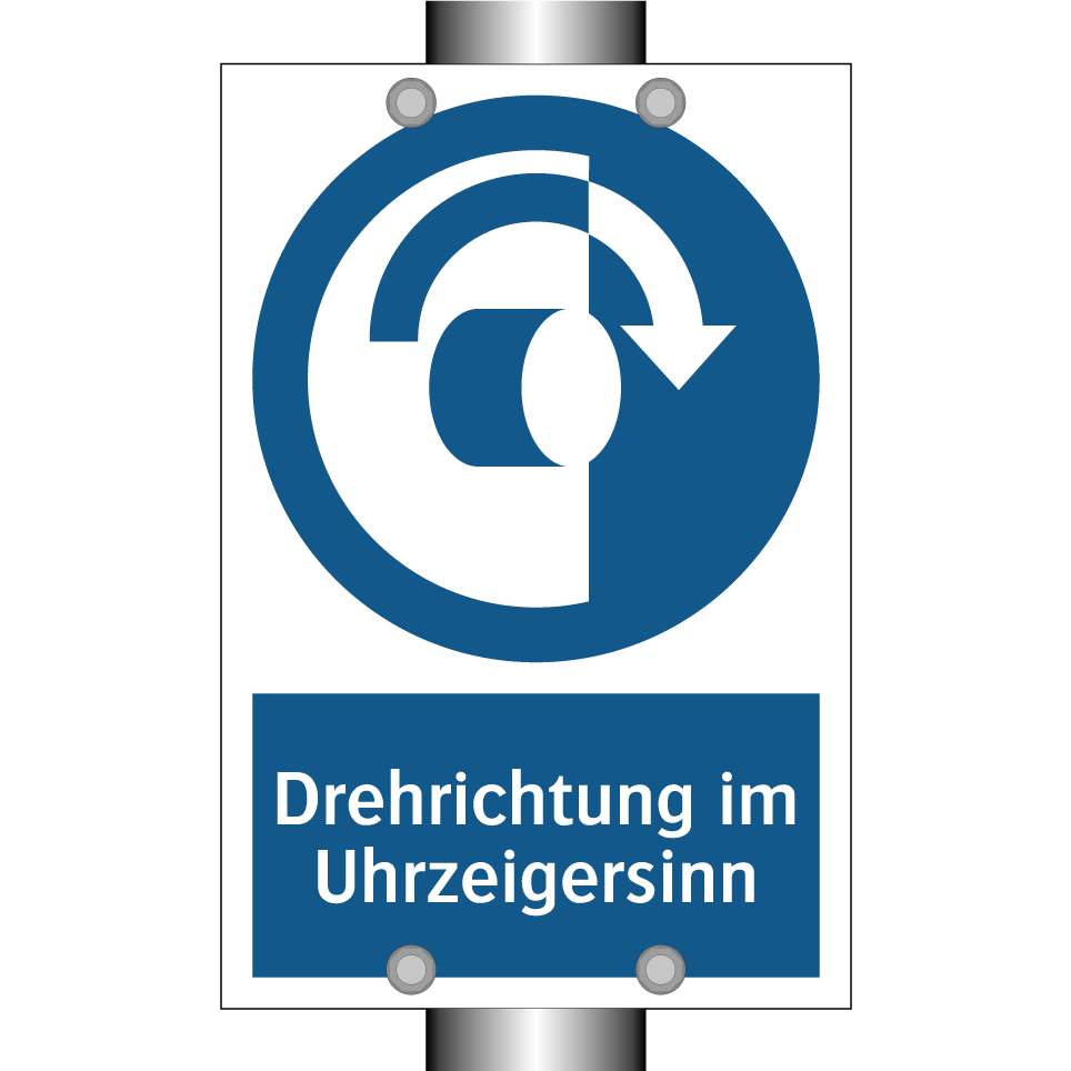Drehrichtung im Uhrzeigersinn