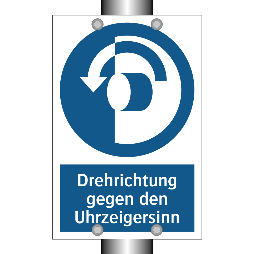 Drehrichtung gegen den Uhrzeigersinn