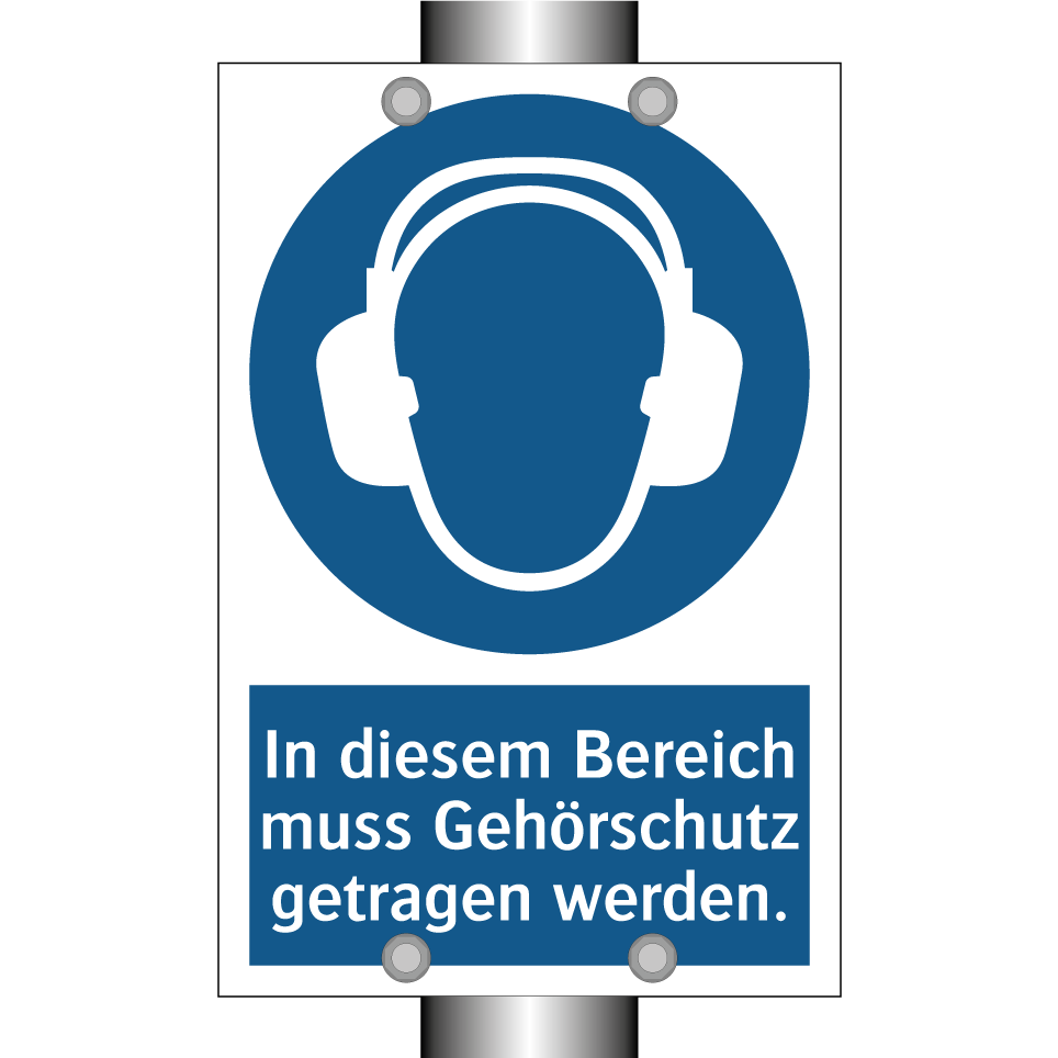 In diesem Bereich muss Gehörschutz getragen werden.