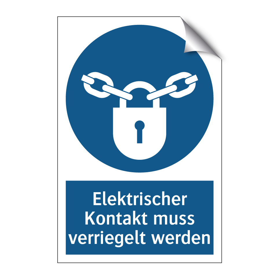 Elektrischer Kontakt muss verriegelt werden