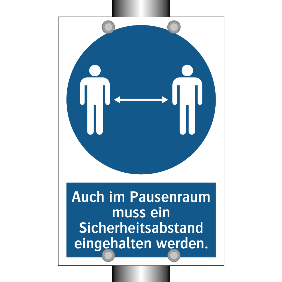 Auch im Pausenraum muss ein Sicherheitsabstand eingehalten werden.