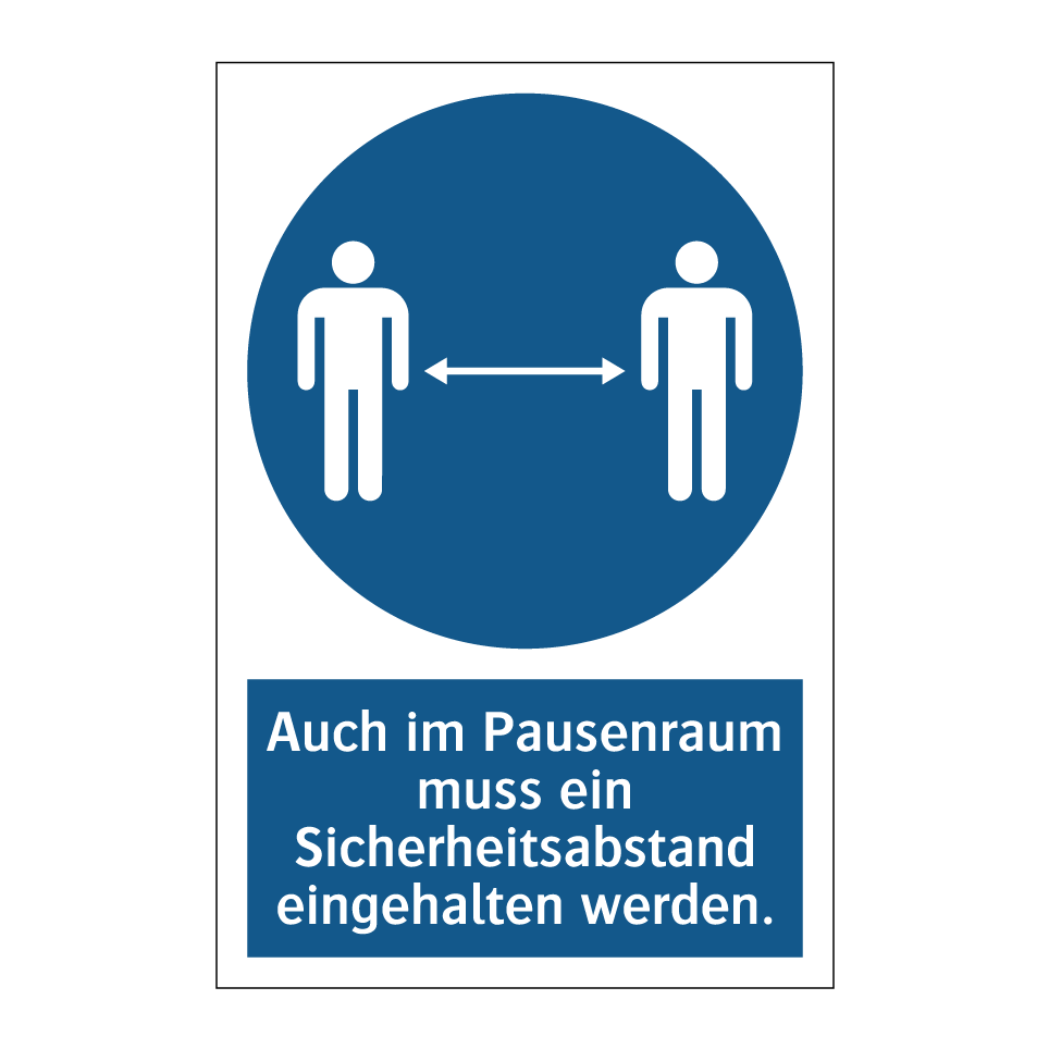 Auch im Pausenraum muss ein Sicherheitsabstand eingehalten werden.
