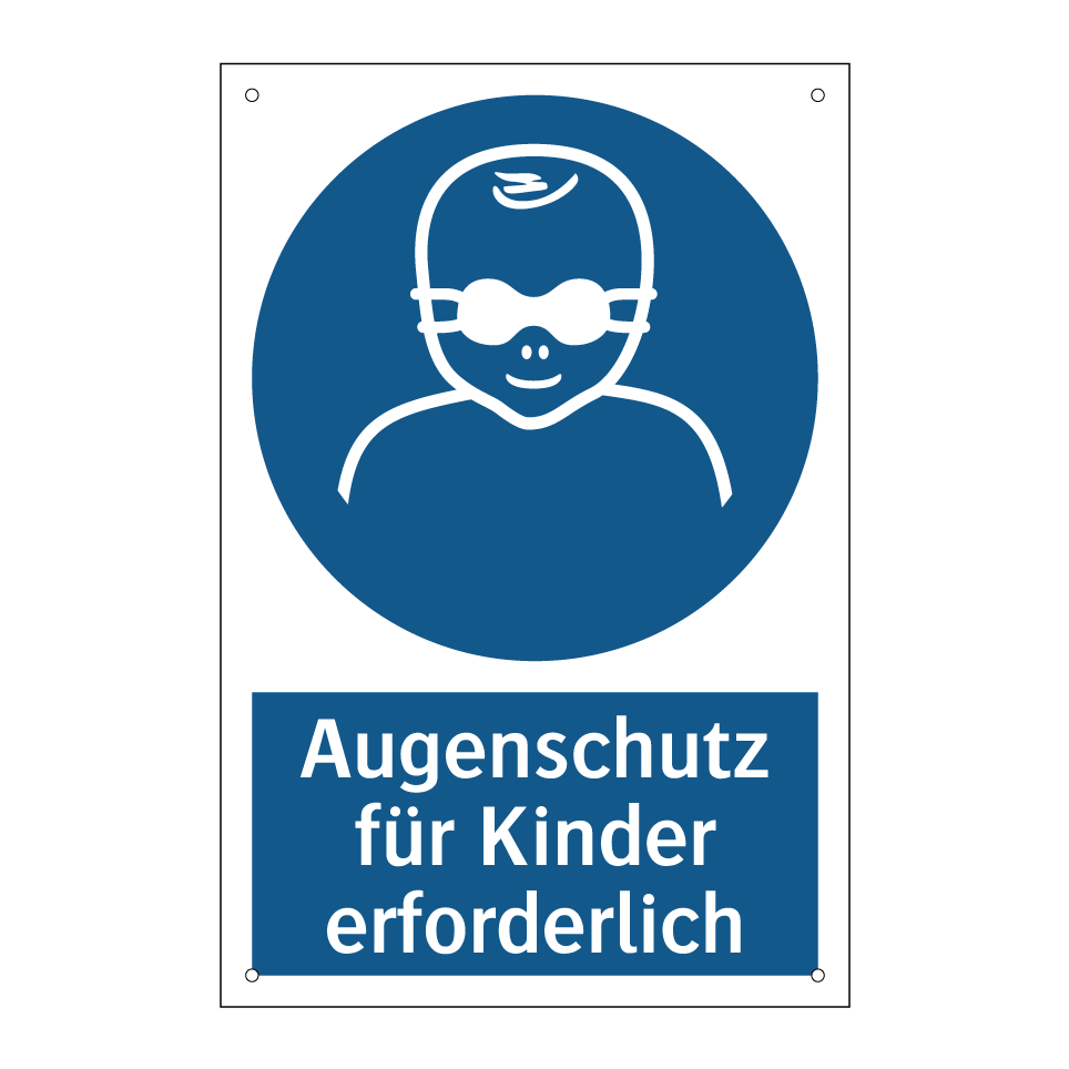 Augenschutz für Kinder erforderlich